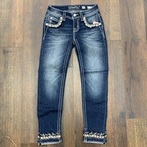 Miss Me Cuffed Skinny Jean Med Blue:  MISS ME Bin 1